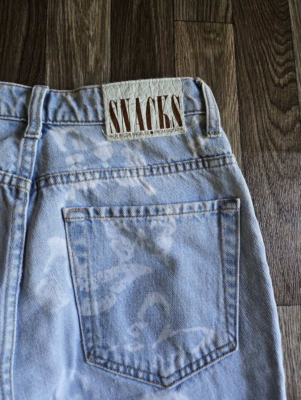 MOTHER Snacks High Waisted Twizzy Skimp Jeans Bread & Butterfly Size 26 - Picture 7 of 13